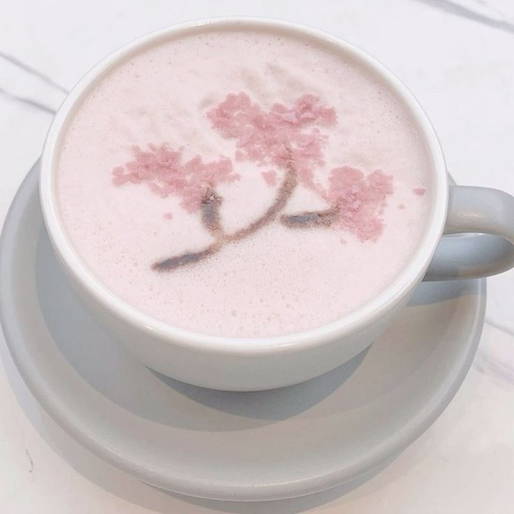 Pixelated cherry blossoms